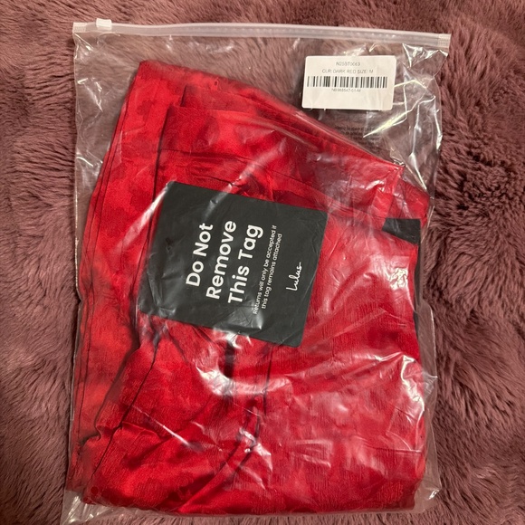 Lulus Daphne Red Satin Jacquard Wide-leg Pants - Size M - Picture 2 of 2